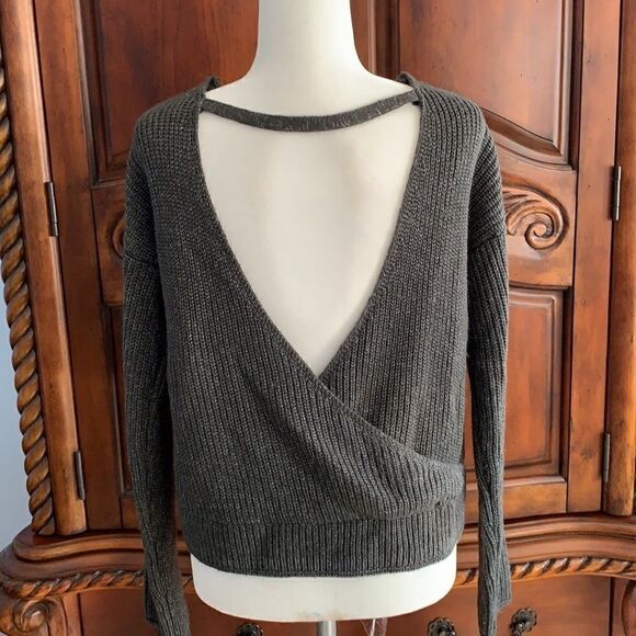 She + Sky knit charcoal sweater- size S - Picture 2 of 9